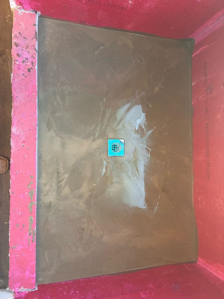 Sloped mortar shower pan, ready for tile